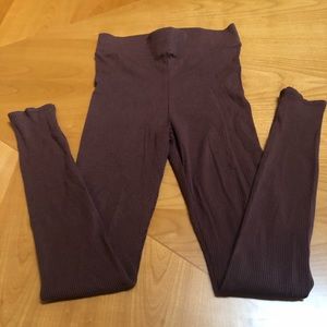 Fashion Nova chocolate ribbed leggings